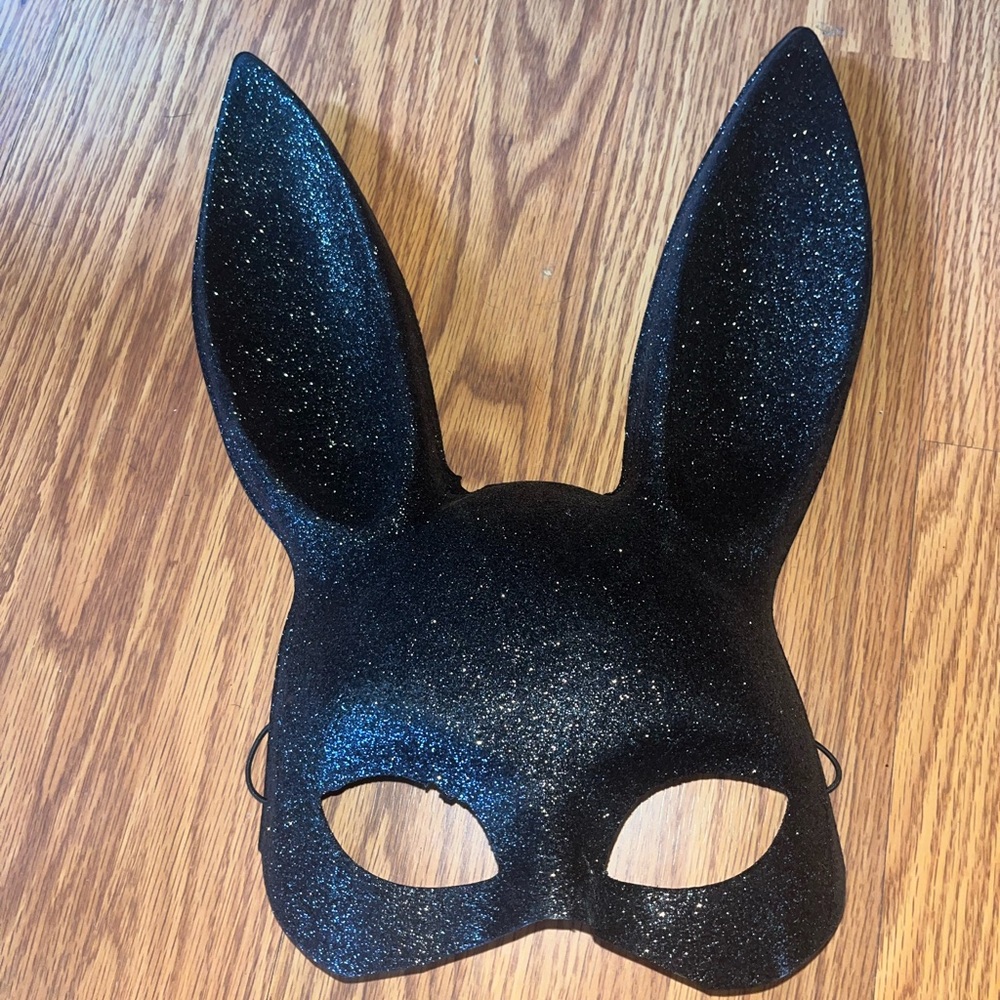 Sparkly plastic playboy bunny mask